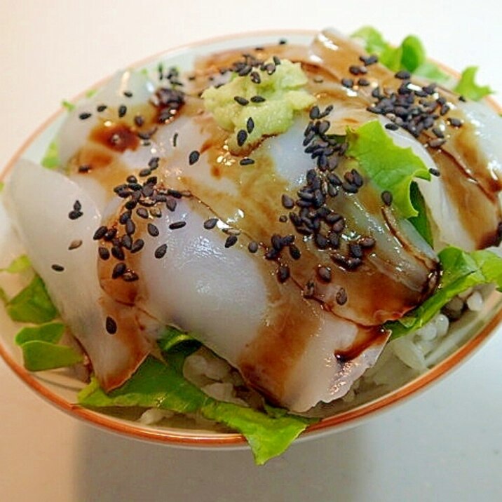 ちりめんレタスと甲イカ刺身の丼ぶり レシピ 作り方 By ぷ みぃまま 楽天レシピ ちりめんレタスと甲イカ刺身の丼ぶり レシピ 作り方 By ぷ みぃまま 楽天レシピ